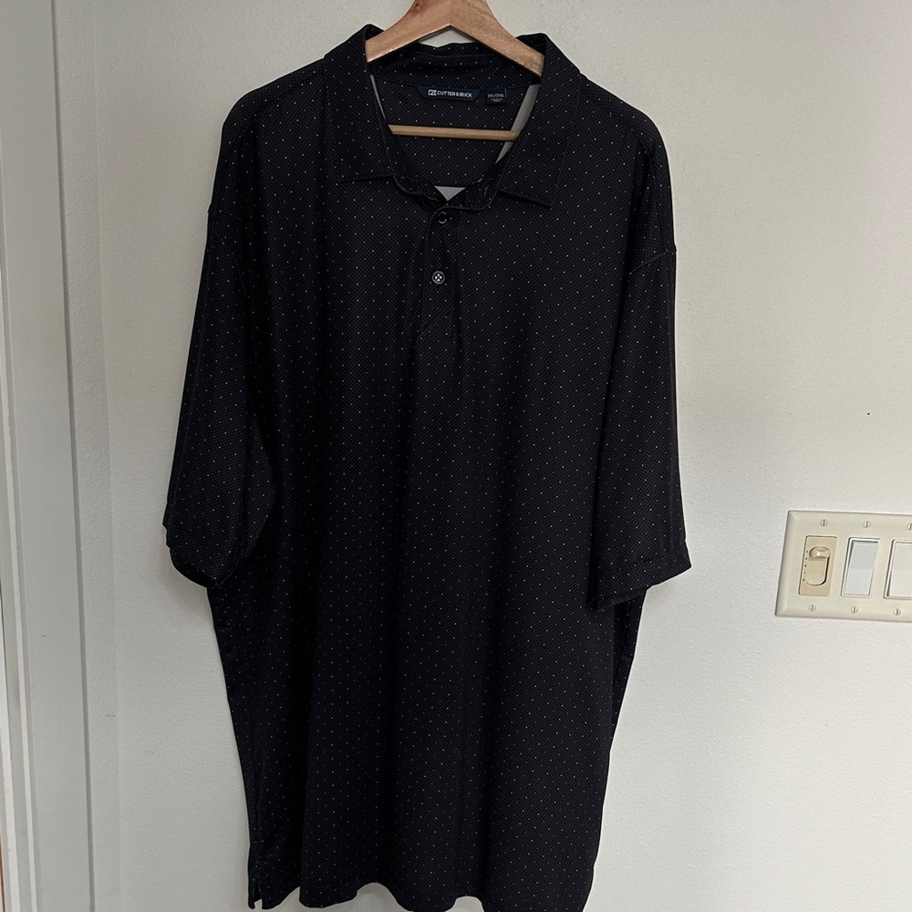 Cutter & Buck Black Polo with Subtle Pattern